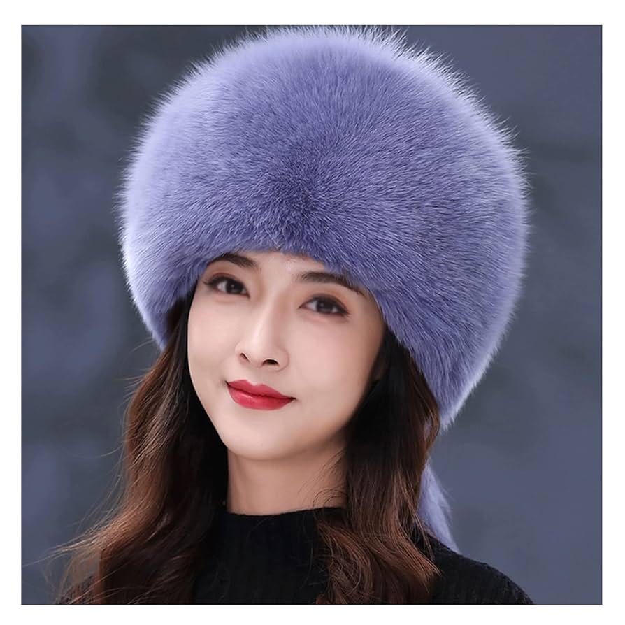 Amazon.co.jp: 女性用冬用ロシアの毛皮帽子、ファッション